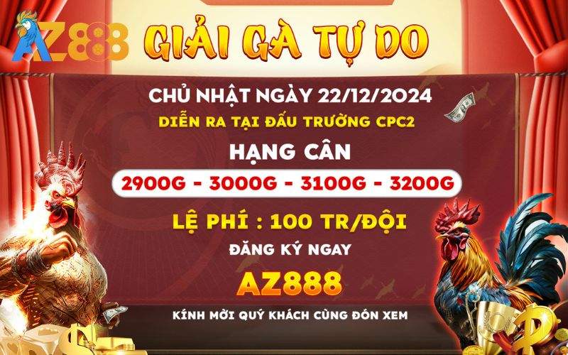 Thông Báo Giải 4 Con Gà Tự Do Tại CPC2 Ngày 22/12/2024 Thông Báo Giải 4 Con Gà Tự Do Tại CPC2 Ngày 22/12/2024