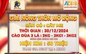 Thông Báo Giải Gà Nông Thôn Mở Rộng Tại Bồ Cây Me Ngày 30/12/2024