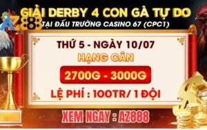 [Thông Báo] Giải DERBY 4 Con Gà Tự Do Tại CPC1 Ngày 10/7/2025