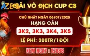 [Thông Báo] Giải Vô Địch Cup Tại CPC3 Ngày 6/7/2025