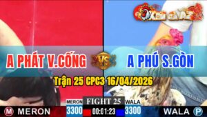 Trận 25 CPC3 16/04/2026 - Đỏ Đá Đòn Như Sấm Sét  Chân Thứ 2 Bướm Buông Chạy